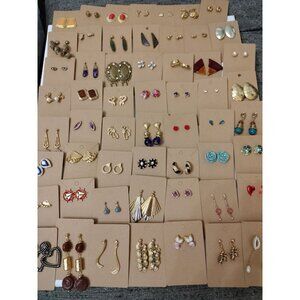 Bulk Lot Of 56 Vintage Earrings Mix Of Avon & Others